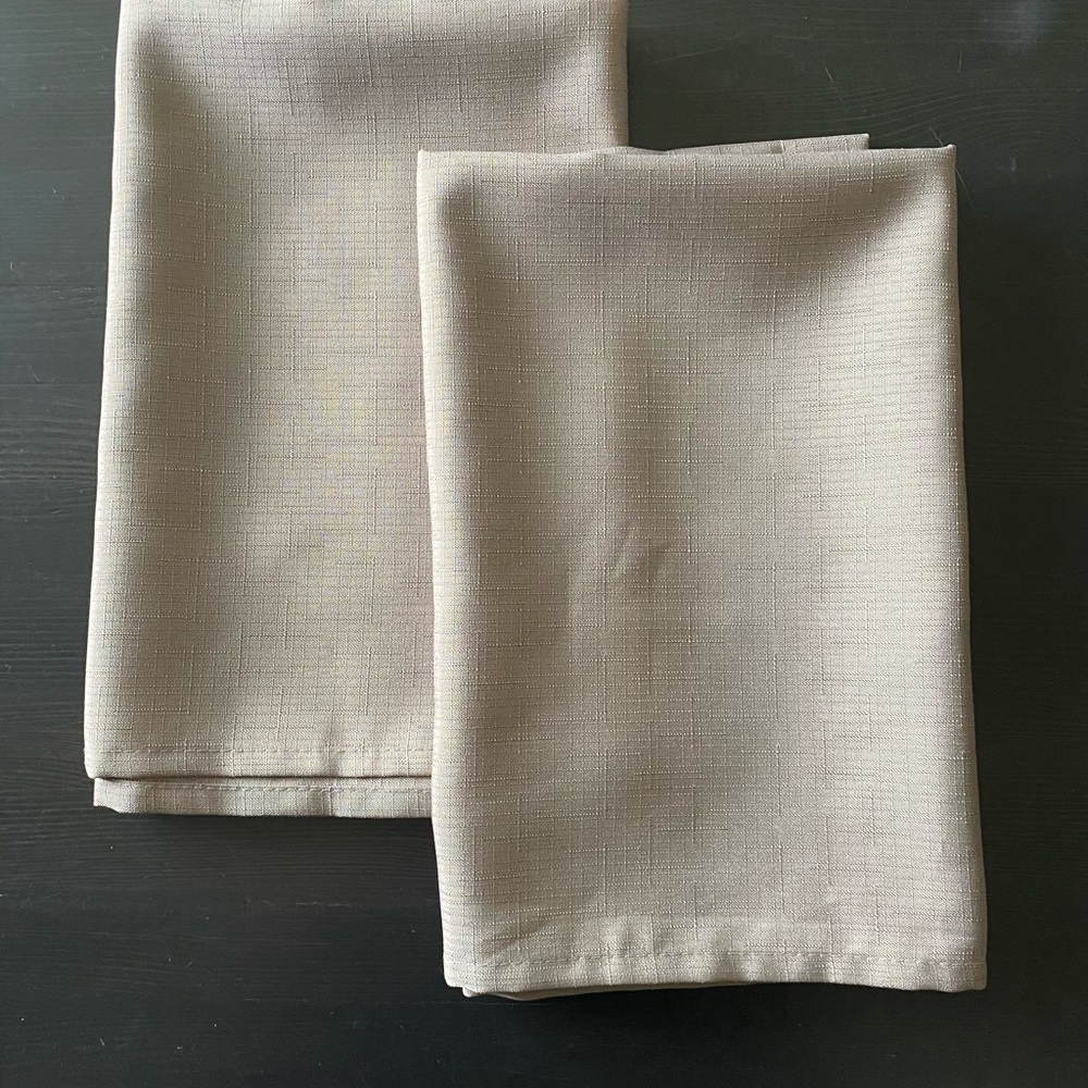 MAINSTAYS-TAUPE CURTAINS-2 PANELS 28x36 - Picture 1 of 6